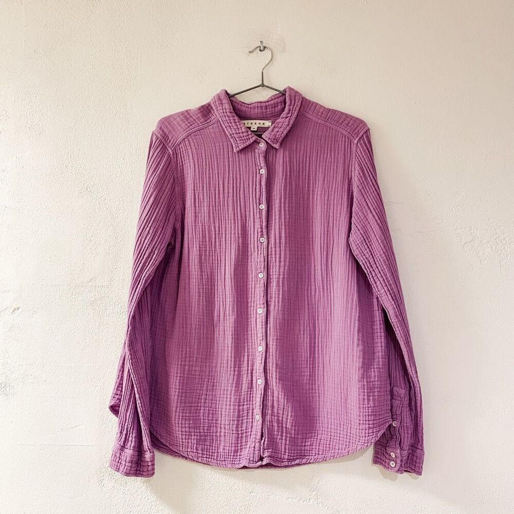 Xirena Scout Button DownâShirt in Purple Medium